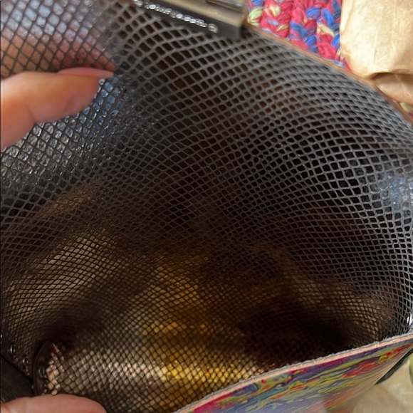 Vibrant Multicolor Rosinante Tal Hand painted leather crossbody bag - Picture 6 of 12